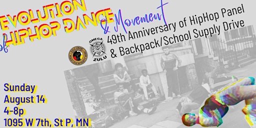 49th Anniversary of Hip Hop Panel & Backpack/School Supply Drive