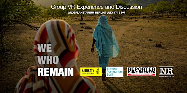 VR-Film Screening: We Who Remain & Discussion: Journalism in Sudan