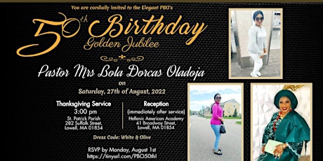 50th Birthday Celebration  Pastor (Mrs.) Bola Dorcas Oladoja {Elegant PBO}