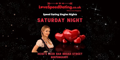 Speed Dating Birmingham at Heidi's Bier Bar, Broad Street Birmingham