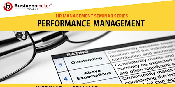 Live Webinar: Performance Management