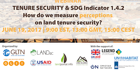 Webinar on Tenure Security and SDG Indicator 1.4.2 primary image