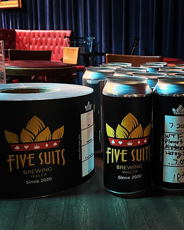 Comedy Night at Five Suits Brewing Vista, Sunday  August 7th,  6:15pm image