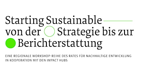 Starting Sustainable - von der Strategie bis zur Berichterstattung