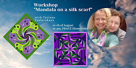Mandala on a silky scarf.  Create your own masterpiece!