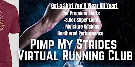 HOUSTON Pimp My Strides Running Club 5K/10K/13.1 Tech Shirt!