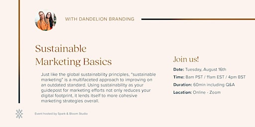 Sustainable Marketing Basics with Dandelion Branding
