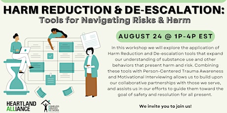 Harm Reduction & De-escalation: Tools for Navigating Risks & Harm