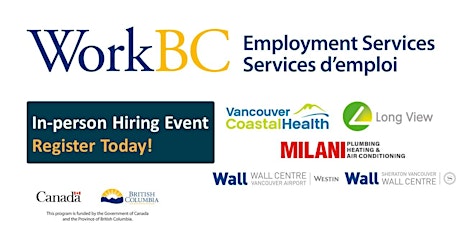 WorkBC VNE - Refugee Hiring Event with VCH, Longview, Milani & Wall Centre