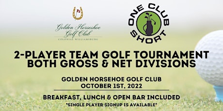 2-Player Team Tournament At Golden Horseshoe Golf Club October 1st