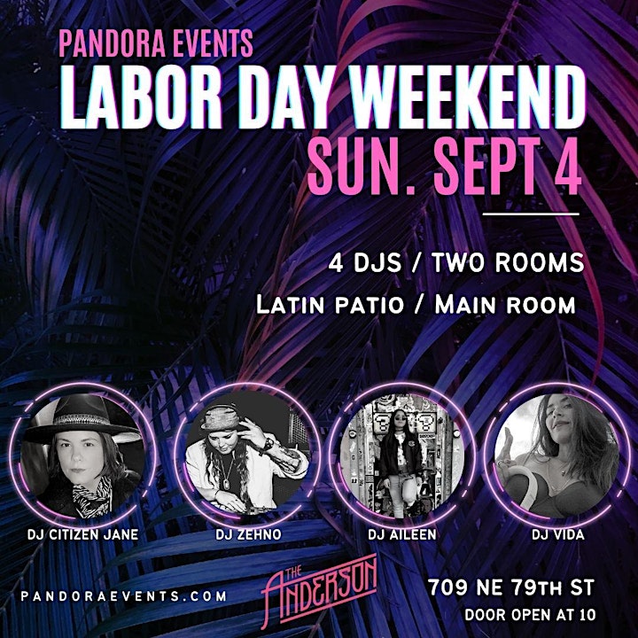 Pandora Events LABOR DAY Weekend Sunday September 4, 2022 image