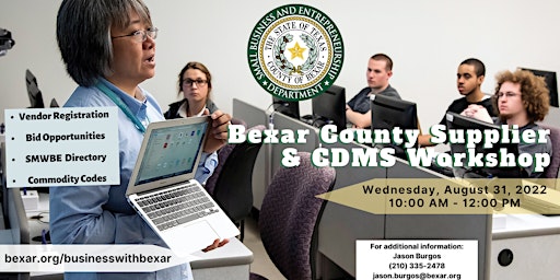 Bexar County SMWBE CDMS Workshop - August 2022