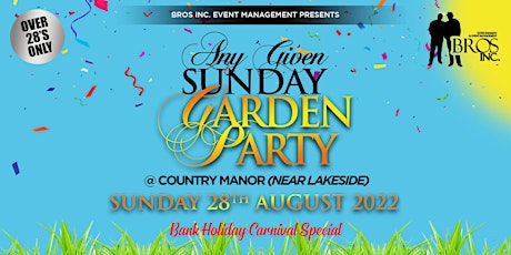 AGS Bank Holiday Garden Party - Sunday 28th August 2022