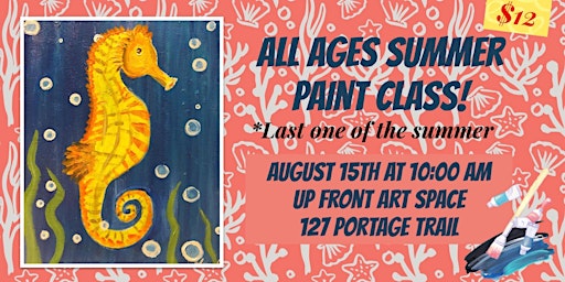 Kids Summer Paint Class: Seahorse!