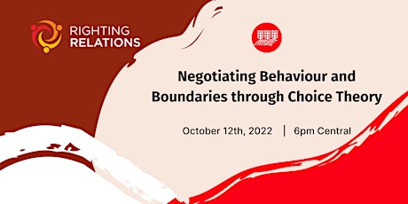 Negotiating Behaviour and Boundaries through Choice Theory Online Session