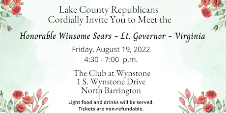 Lake County Republicans & Honorable Winsome Sears - Lt. Governor Virginia