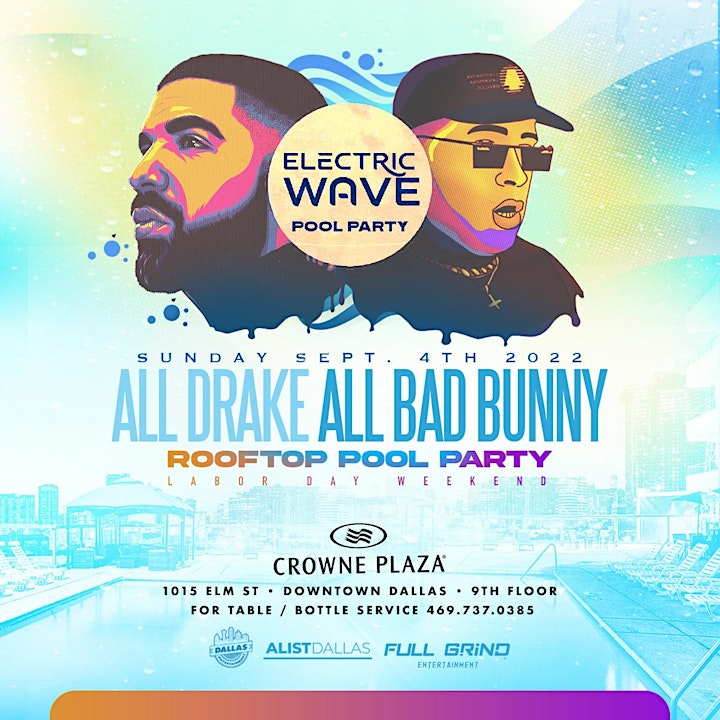 ALL Drake ALL Bad Bunny Rooftop Pool Party - Dallas Nightlife