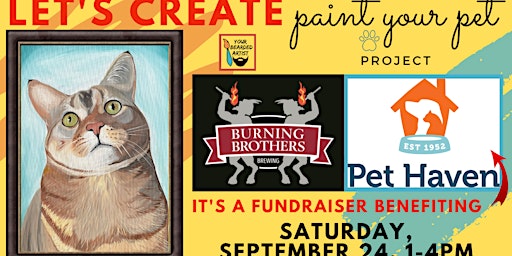Sept 24 Paint Your Pet Project FUNdraiser for Pet Haven Rescue
