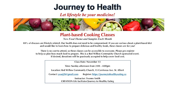 Plant Based Cooking Classes - Let Food Be Your Medicine