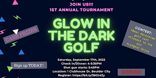 Don't miss the most fun golf event of the year!!! - Annual Glow in the Dark
