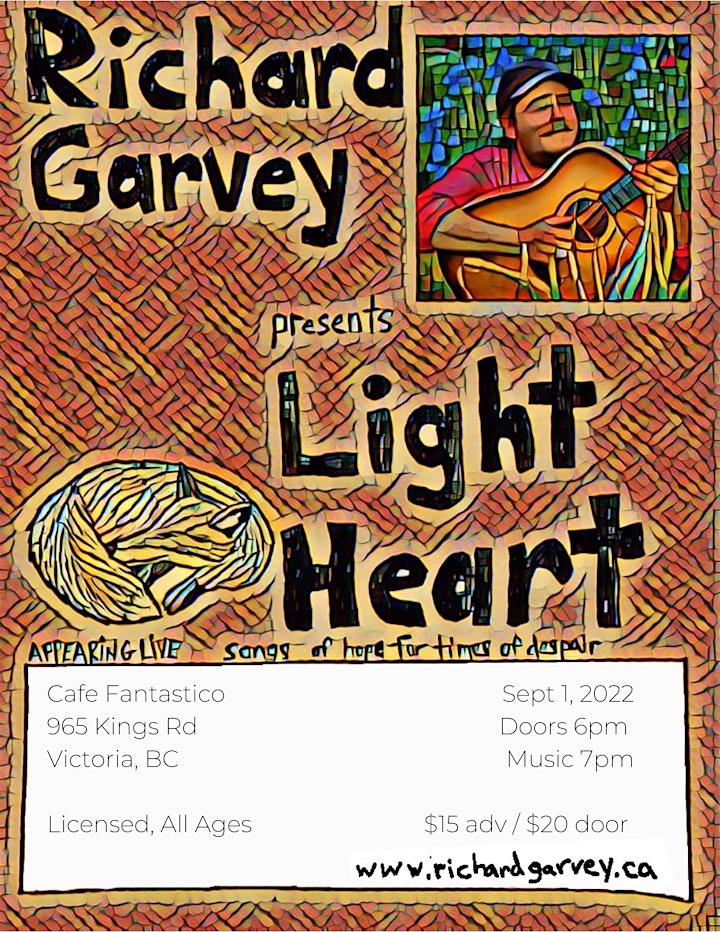 Richard Garvey album launch for Light Heart at Caffe Fantastico image