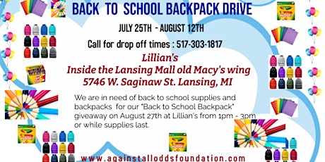 Backpack Drive & Backpack Give-away