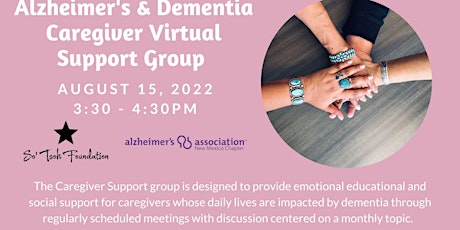 Alzheimer's & Dementia Caregiver Virtual Support Group AUGUST 15