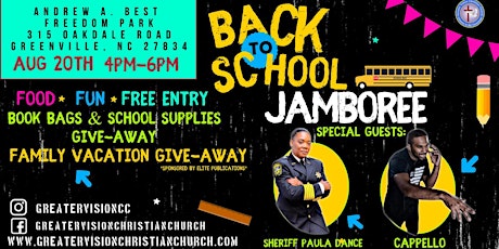 Greater Vision Christian Church Back-to-School Jamboree primary image