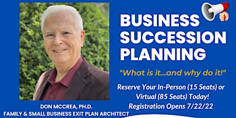Business Succession Planning-Hybrid In-Person and Virtual