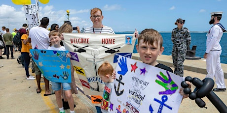 An ADF families event: Welcome home banner and pizza afternoon, Hunter