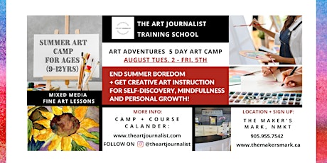 ART ADVENTURES - 4 DAY ART  CAMP - AGES: 9-12 YEARS primary image
