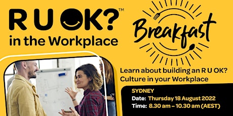 R U OK? in the Workplace Breakfast - Sydney