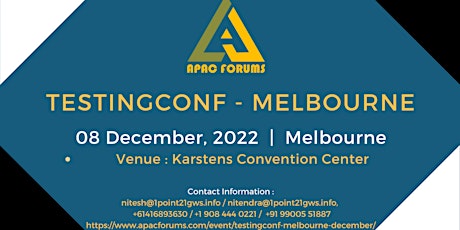 TestingConf - Melbourne on 8 December 2022.