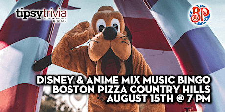 Tipsy Trivia's Disney Music Bingo -August 15th 7pm - BP Country HIlls