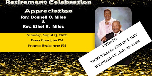 Retirement/Appreciation Rev. Donnell O. Miles/ Rev. Ethel R. Miles