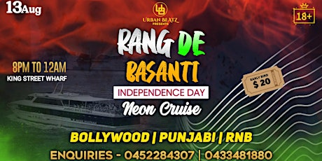Rang De Basanti - Neon Bollywood Party | Independence Day Cruise