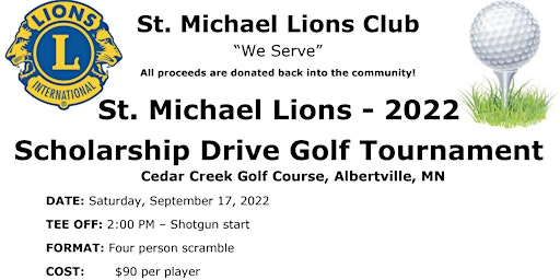 St. Michael Lions - 2022  Scholarship Drive Golf Tournament