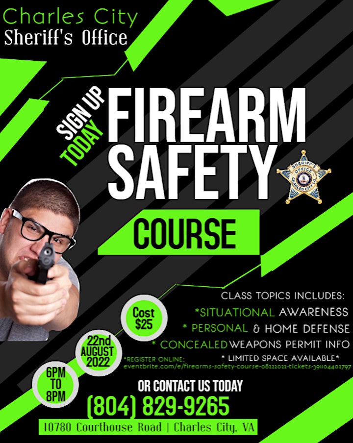 Firearms Safety Course (08/22/2022) image
