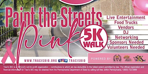 Traci's B.I.O.  "Paint The Streets Pink" Breast Cancer Awareness 5K Walk