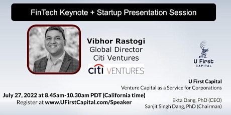 U First Capital’s FinTech Keynote + Startup Presentation Session primary image