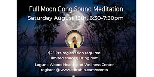 August Full Moon Gong Sound Bath and Meditation