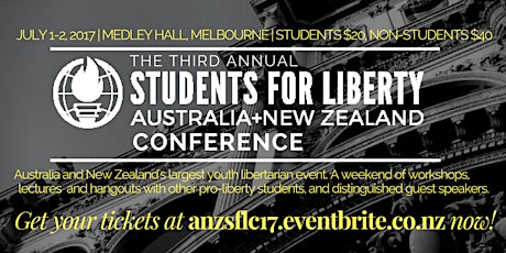 Australia and New Zealand Students for Liberty Conference 2017 primary image
