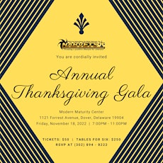 Annual Anniversary Fundraiser & Thanksgiving Gala