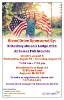 Blood Drive Sponsrd By Kittatinny Masonic Lodge #164 At Sussex Fair Grounds