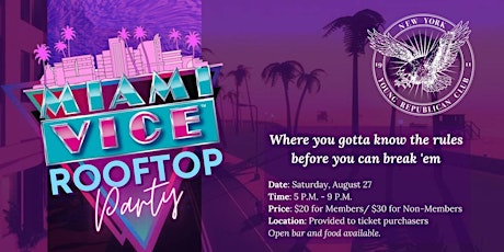 Miami Vice Rooftop Party