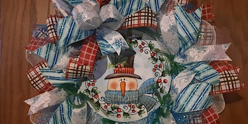 Christmas in July...OOPS, its August! Blue Let it Snow Snowman DIY Wreath