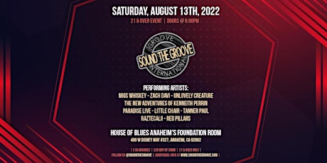 21+/ Sound The Groove @ House of Blues Anaheim's Foundation Room