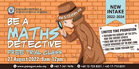 FREE TRIAL CLASS -  BE A MATHS DETECTIVE primary image