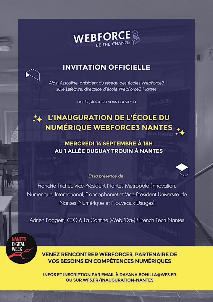 Image pour Inauguration Ecole WebForce3 Nantes 