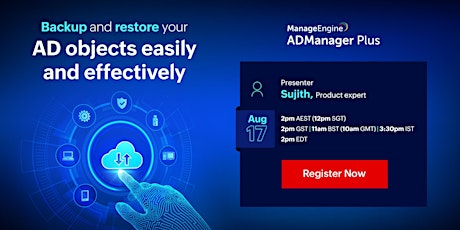 Backup and restore your AD objects easily and effectively.